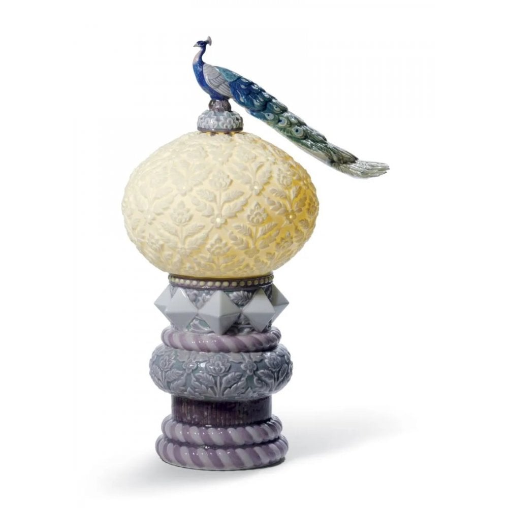 Lladro Peacock Table Lamp