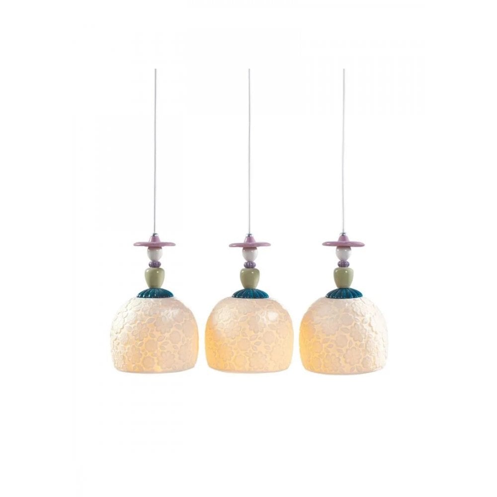 Lladro Mademoiselle 3 Light Lineal Canopy Ceiling Lamp - Gazing At The Ocean