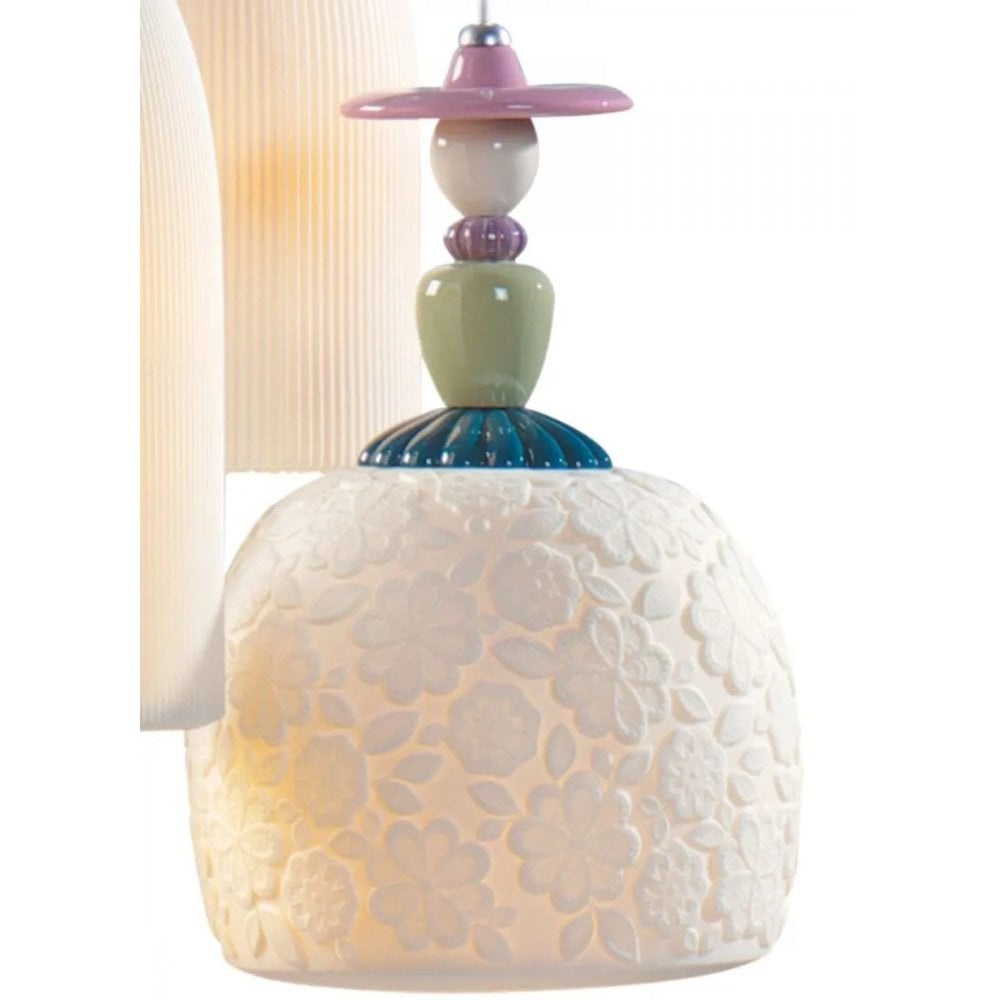 Lladro Mademoiselle 4 Light Ceiling Lamp - Walking On The Beach