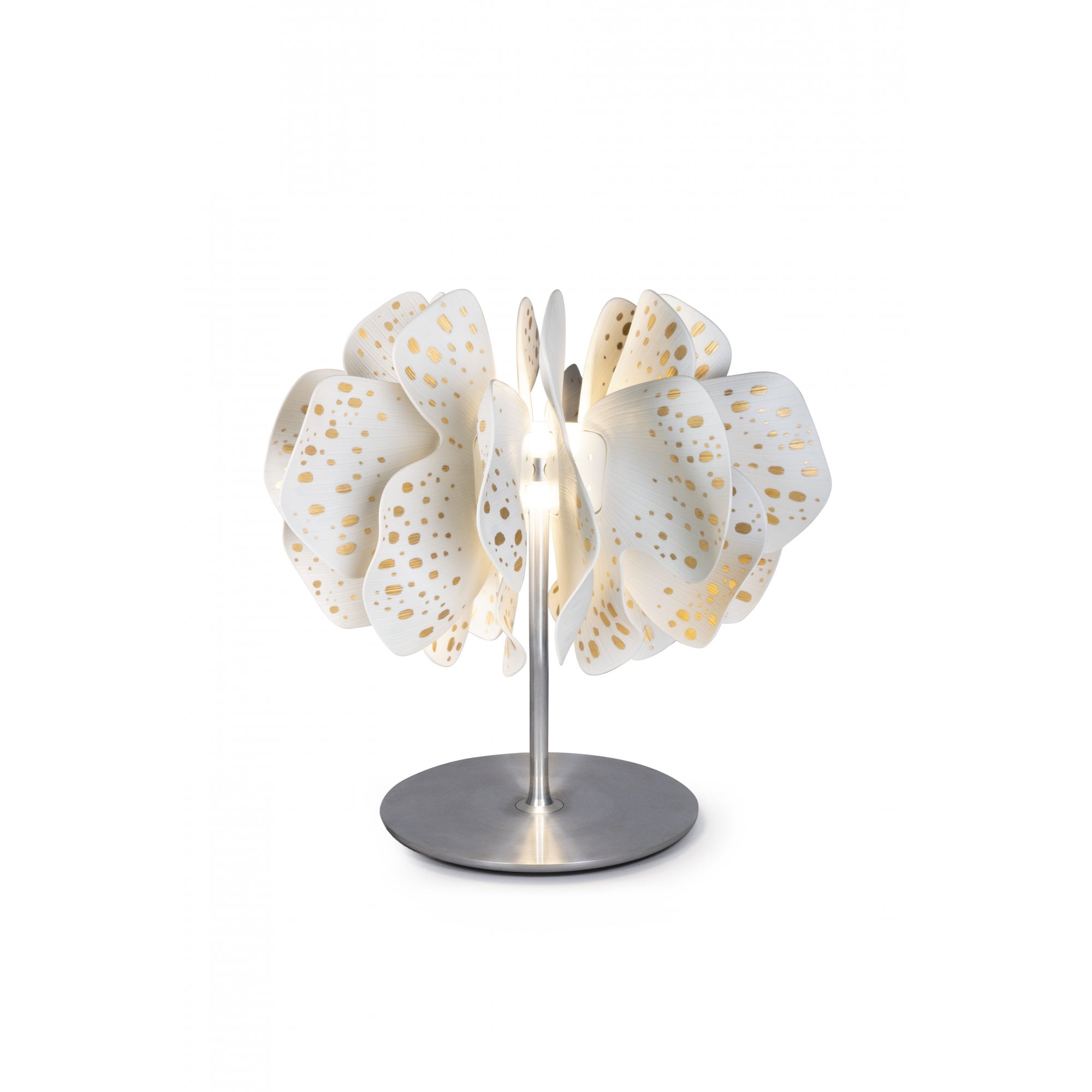 Lladro Nightbloom Table Lamp - White & Gold