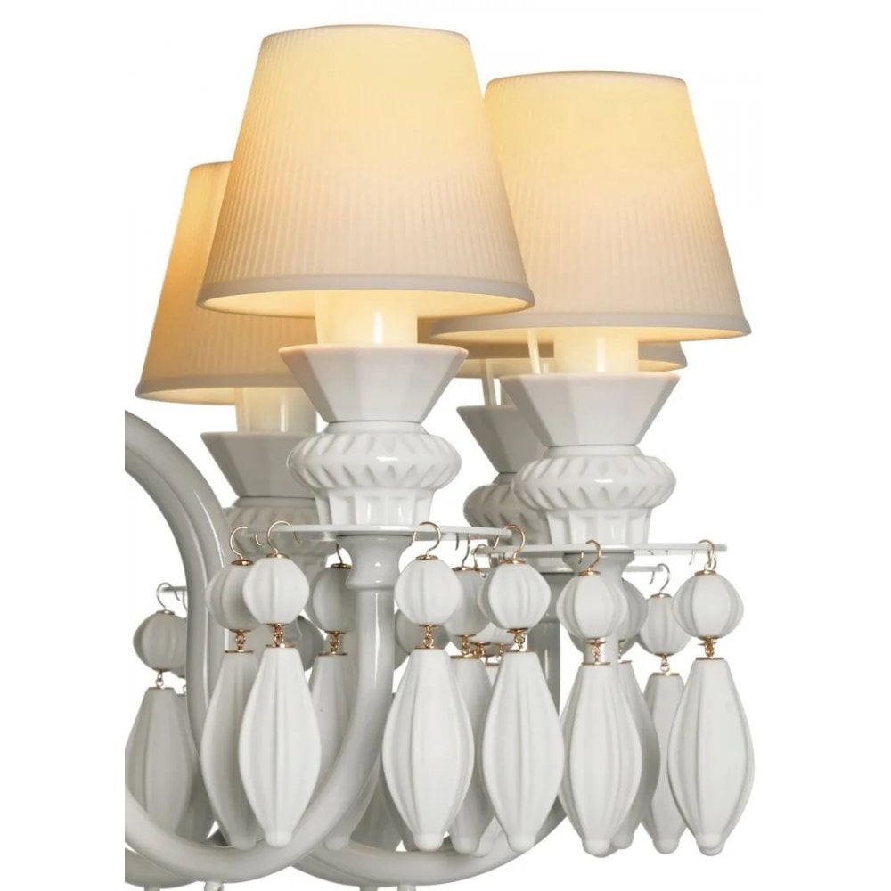 Lladro Belle De Nuit 12 Light Chandelier - White