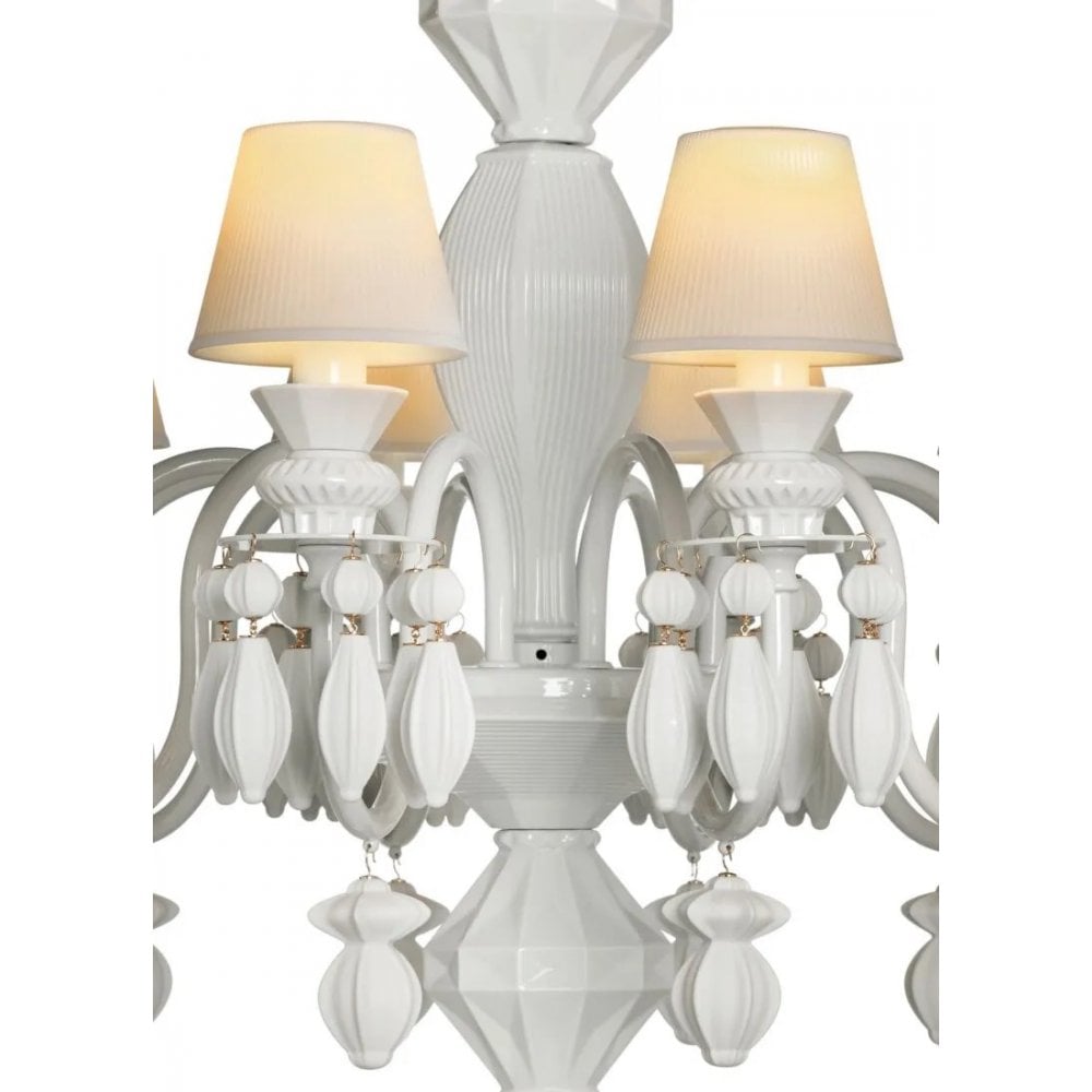 Lladro Belle De Nuit 12 Light Chandelier - White
