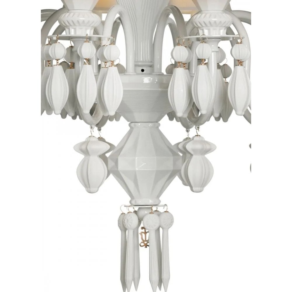 Lladro Belle De Nuit 12 Light Chandelier - White