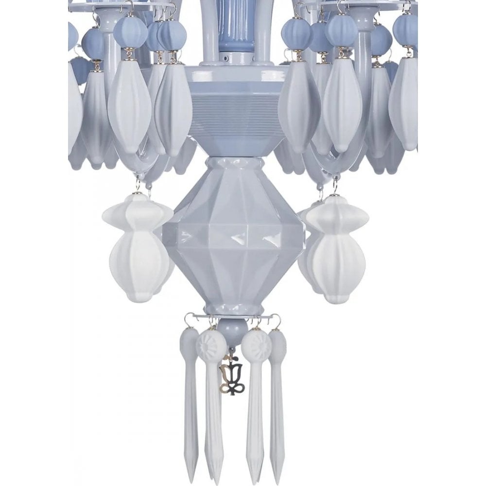 Lladro Belle De Nuit 12 Light Chandelier - Blue