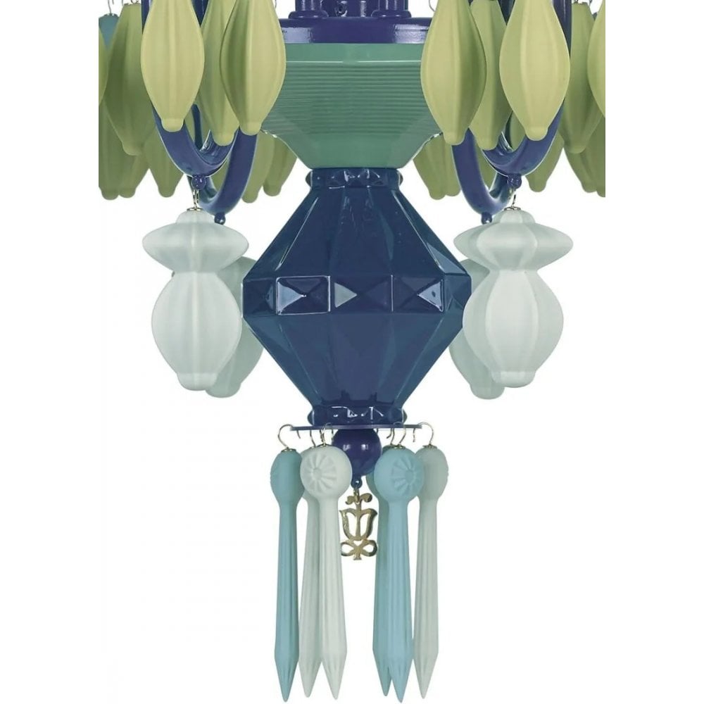 Lladro Belle De Nuit 12 Light Chandelier - Green