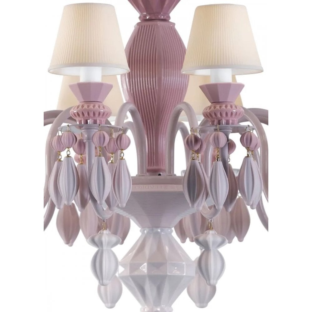 Lladro Belle De Nuit 12 Light Chandelier - Pink