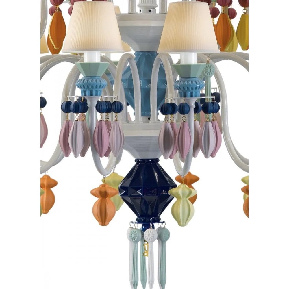 Lladro Belle De Nuit 24 Light Chandelier - Multicolour