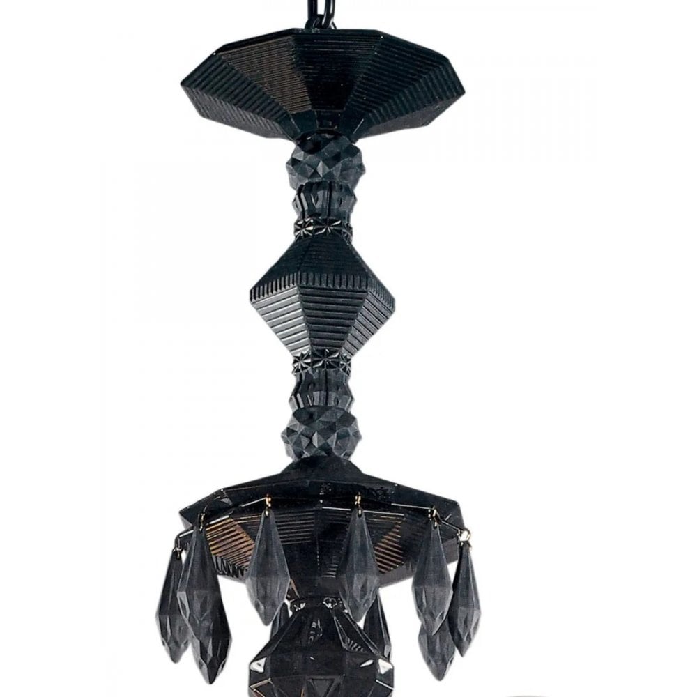 Lladro Belle De Nuit 24 Light Chandelier - Absolute Black