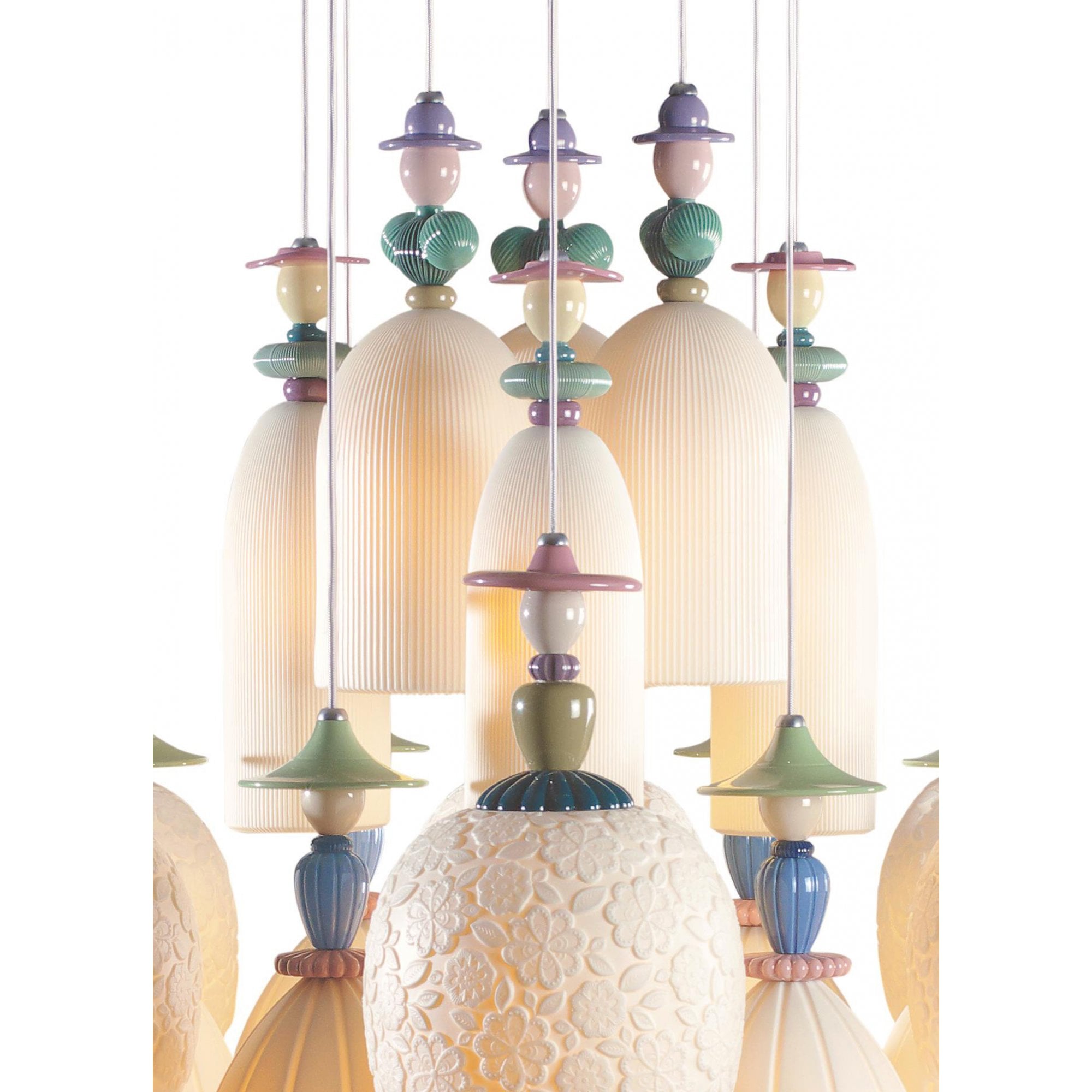 Lladro Mademoiselle 18 Light Chandelier - Dancing On The Sand