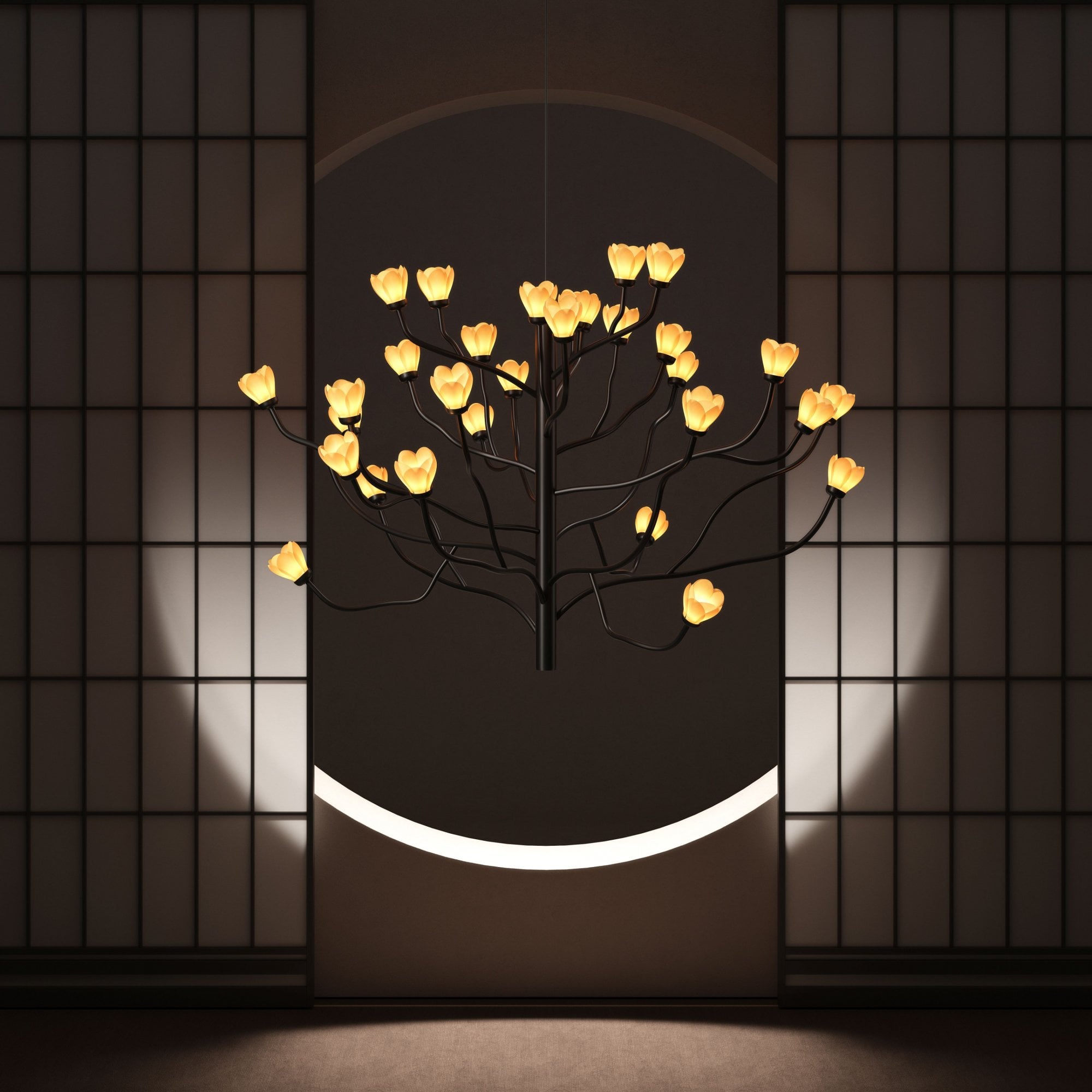 Lladro Mokuren Chandelier