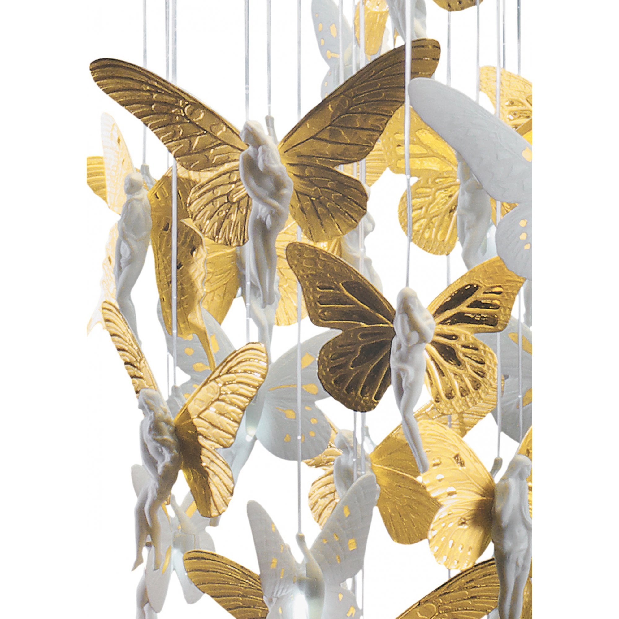 Lladro Niagara Chandelier 0.60m - Golden Luster