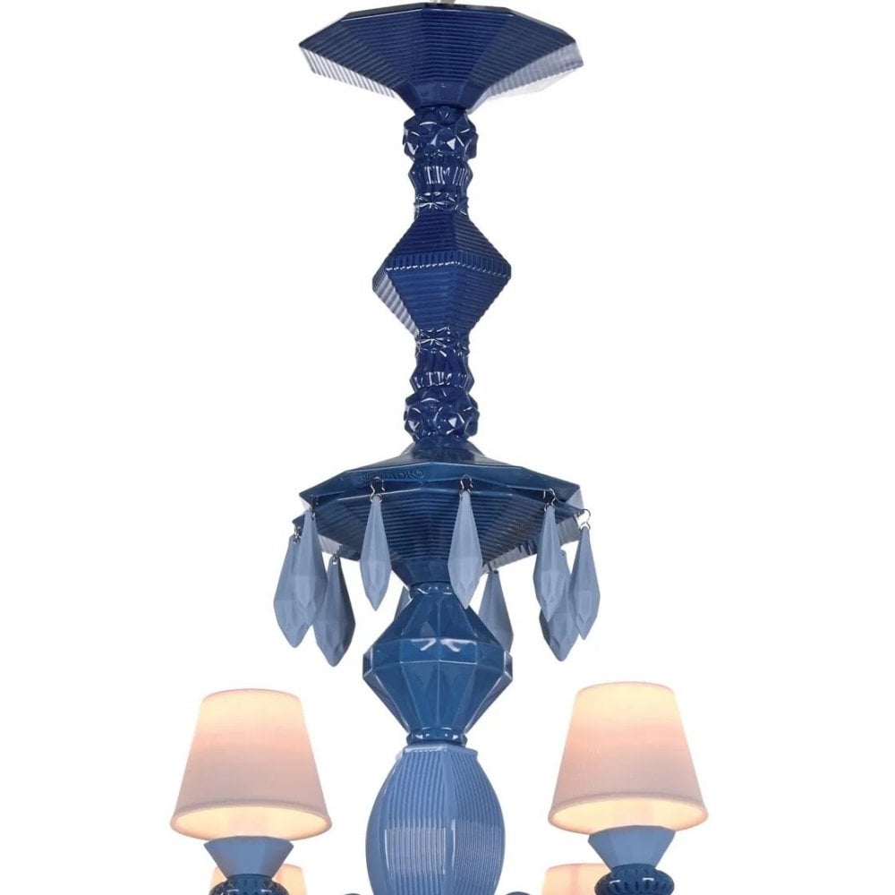 Lladro Belle De Nuit 40 Light Chandelier - Blue