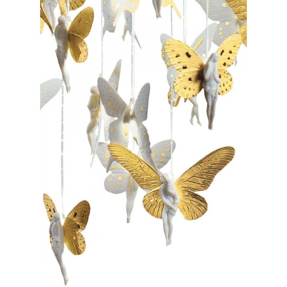 Lladro Niagara Chandelier 0.80m - Golden Luster
