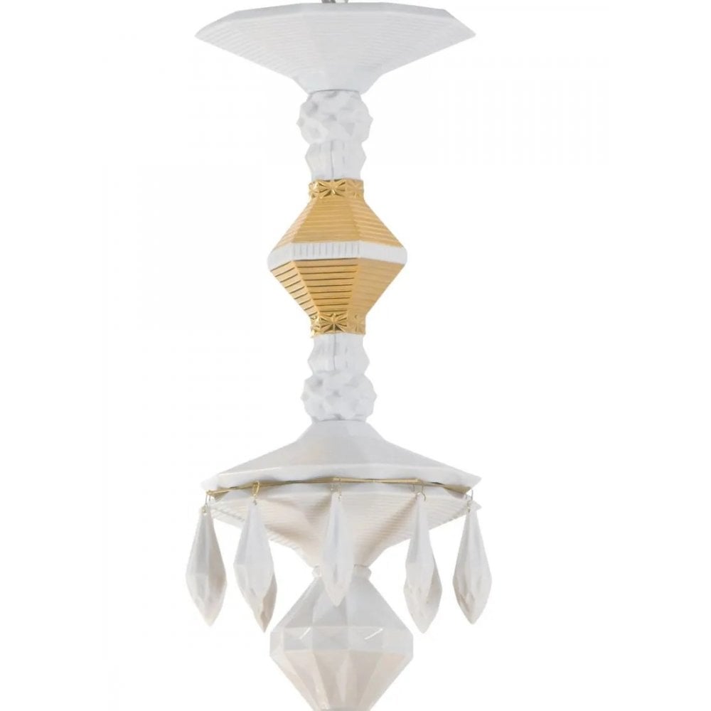 Lladro Belle De Nuit 40 Light Chandelier - Golden Luster