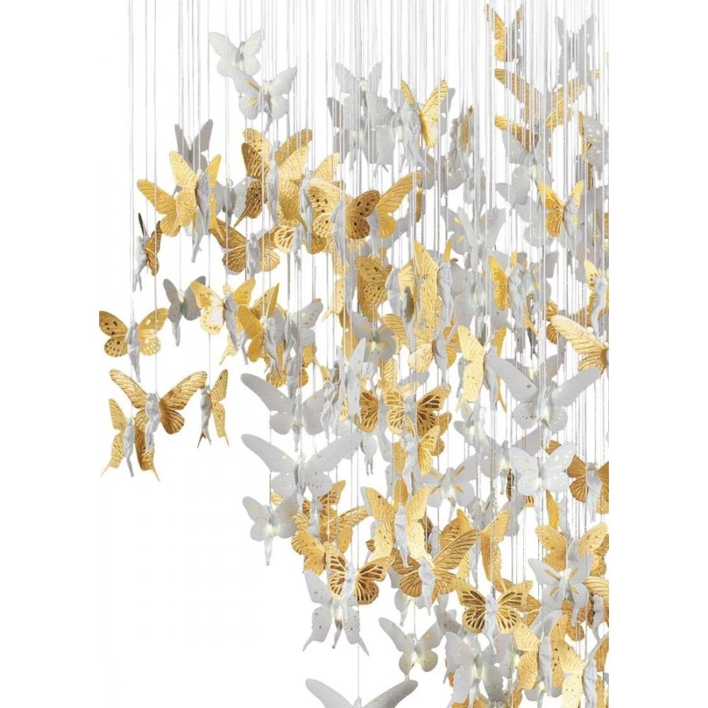 Lladro Niagara Chandelier 1.10m - Golden Luster