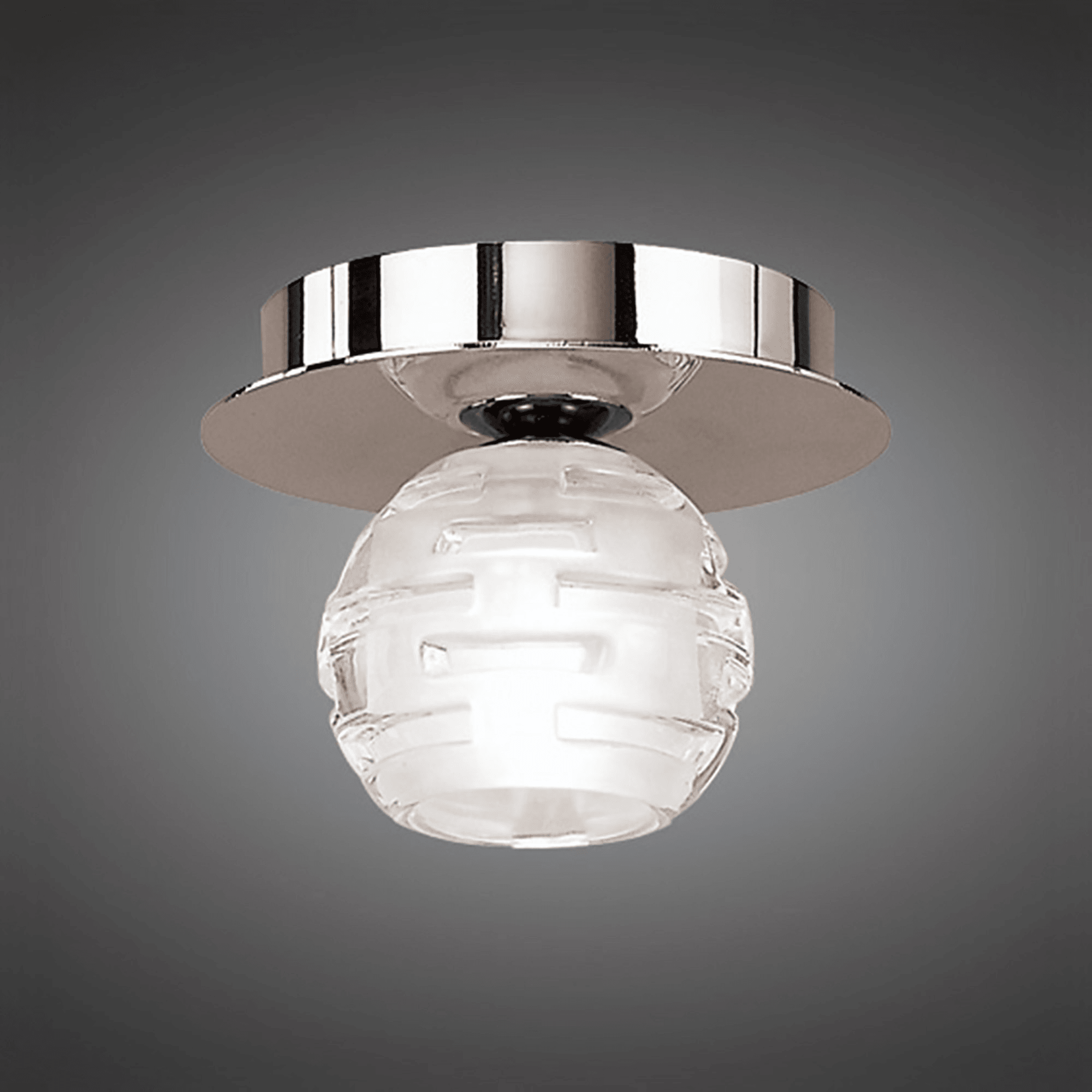Mantra Dali Single Light Flush Ceiling Fitting - Polished Chrome
