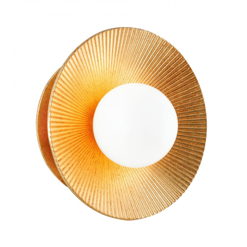 Corbett Emerald 1 Light Wall Sconce Light - Vintage Gold Leaf