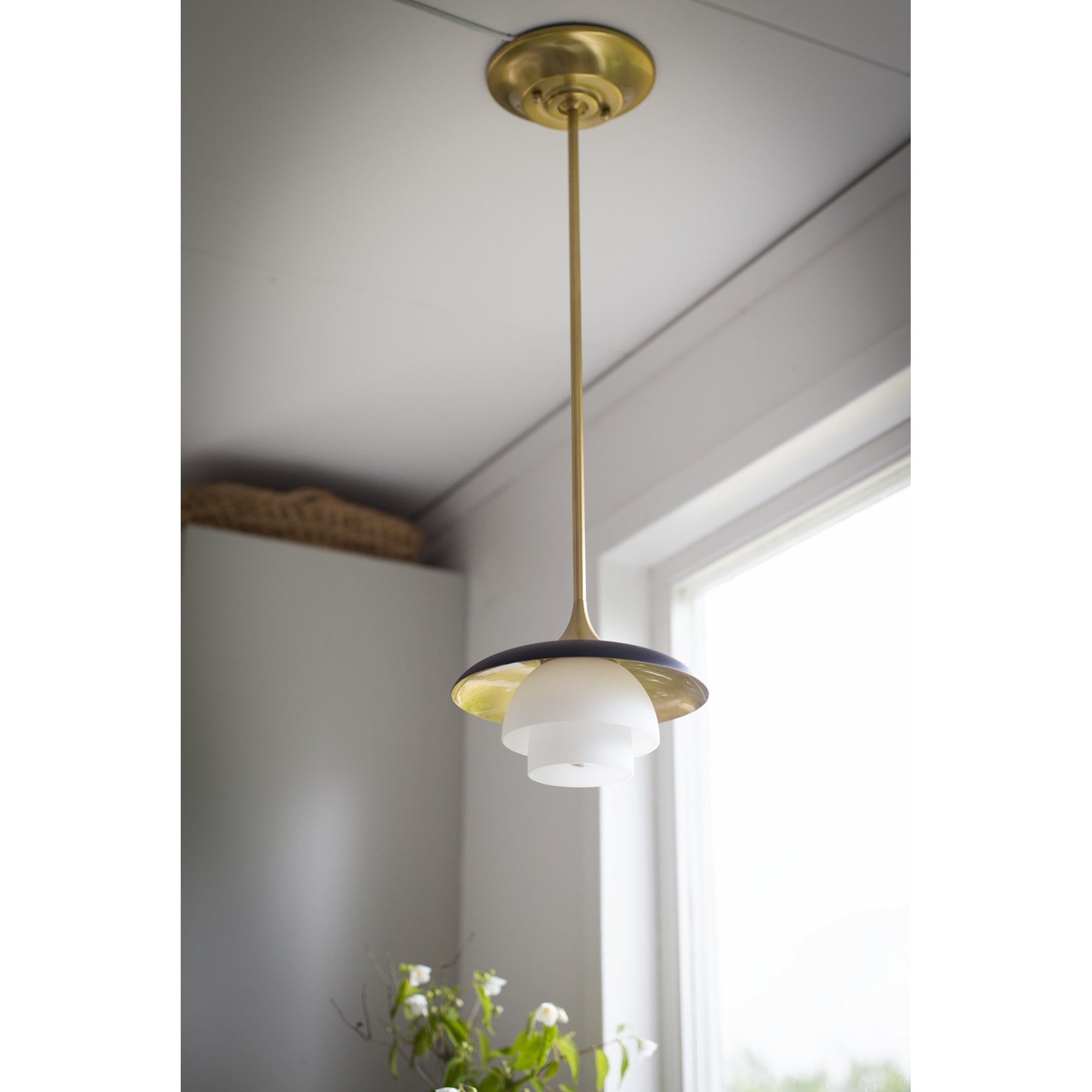 Hudson Valley Barron 1 Light Pendant - Aged Brass