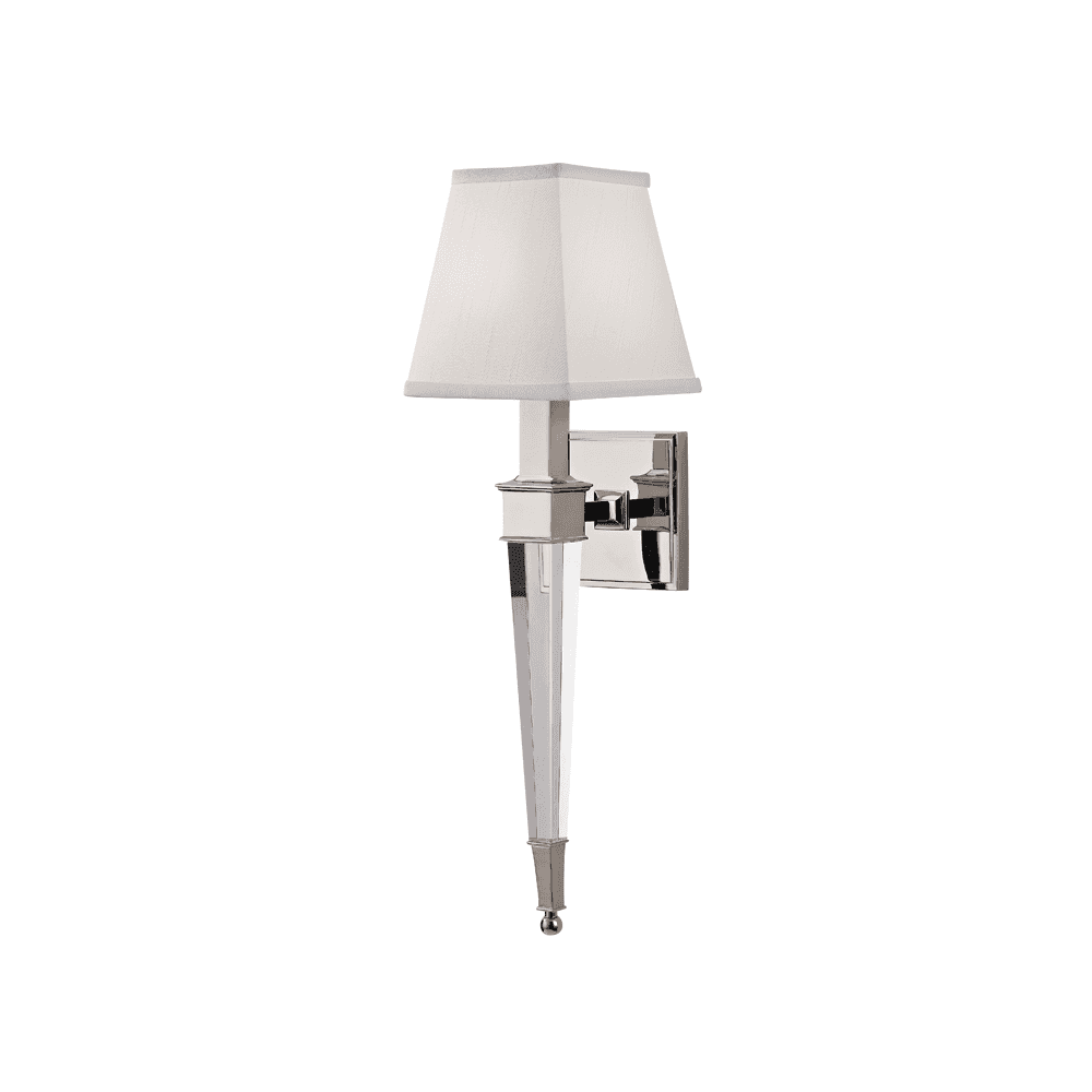 Hudson Valley Ruskin 1 Light Wall Sconce Light - Polished Nickel
