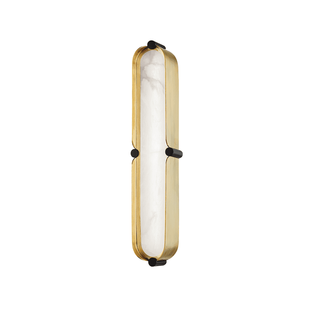 Hudson Valley Tribeca Small LED Bath Bracket - Aged Brass & Black