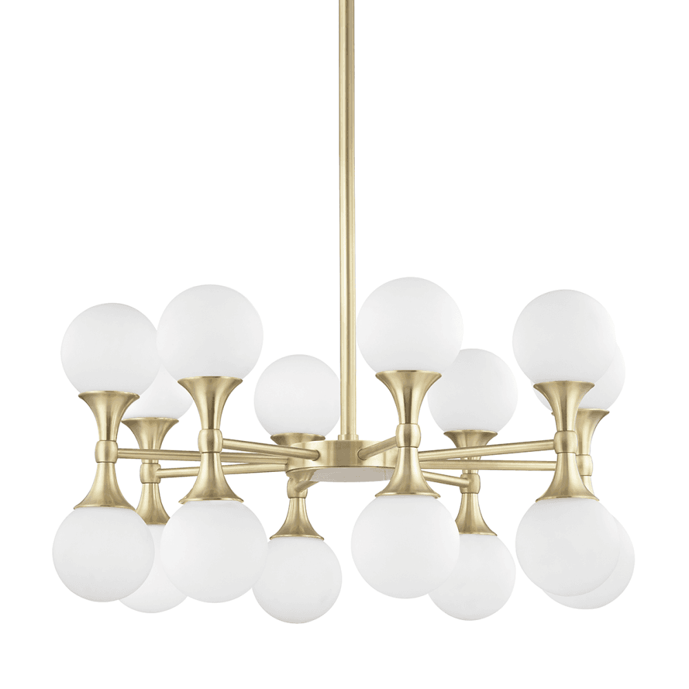 Hudson Valley Astoria 16 Light Chandelier - Aged Brass