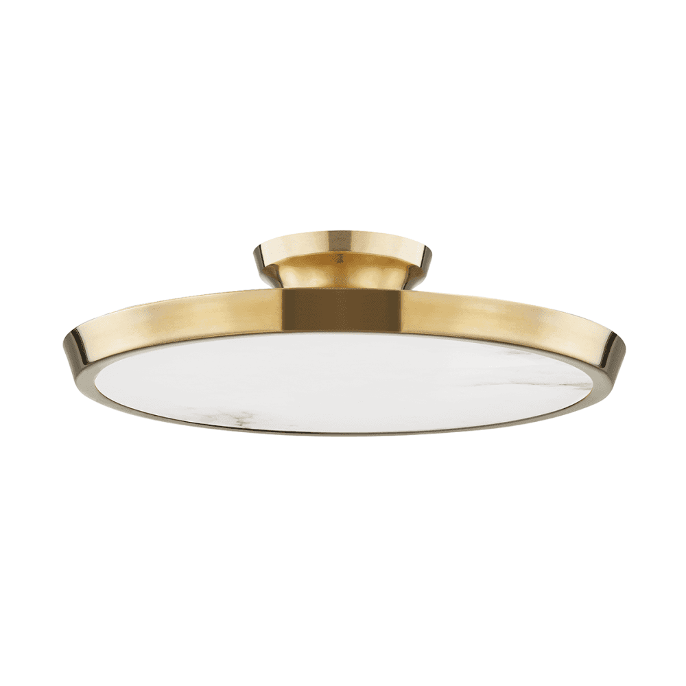 Hudson Valley Draper LED Flush Mount - Aged Brass