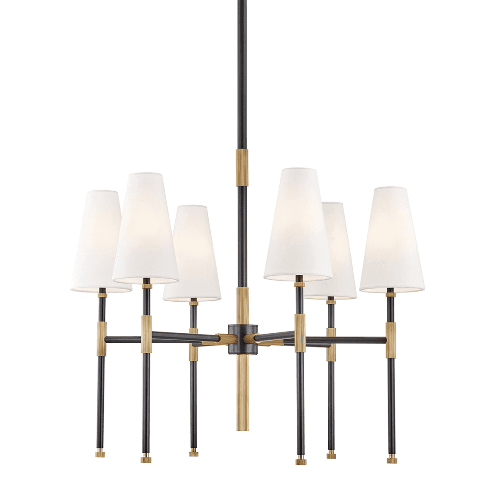Hudson Valley Bowery 6 Light Chandelier - Aged Old Bronze
