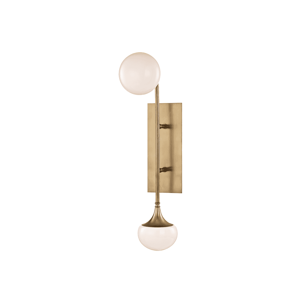 Hudson Valley Fleming 2 Light Wall Sconce Light - Aged Brass