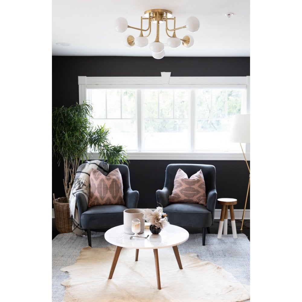 Hudson Valley Fleming 8 Light Semi Flush - Aged Brass