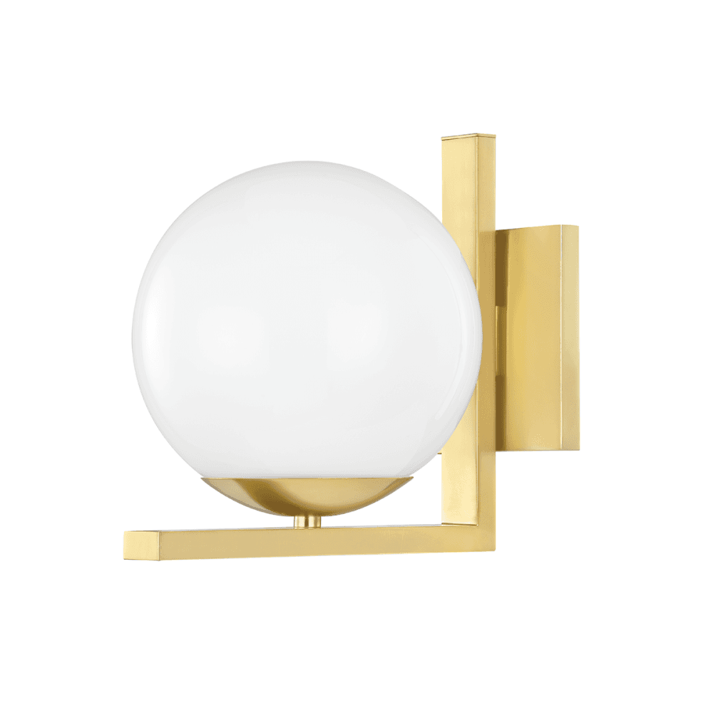 Hudson Valley Tanner 1 Light Wall Sconce Light - Aged Brass