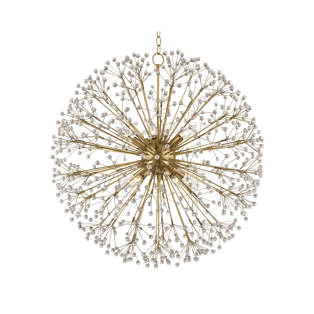 Hudson Valley Dunkirk 10 Light Chandelier - Aged Brass
