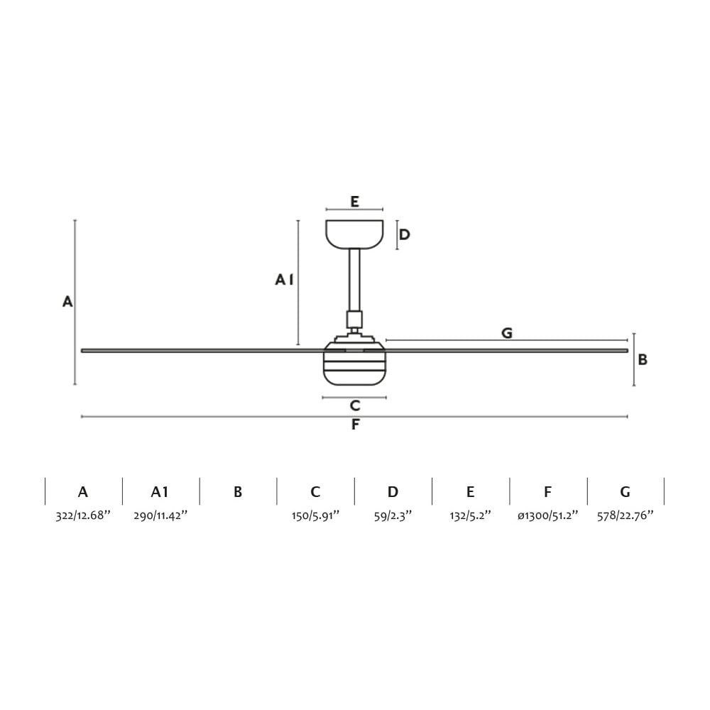 Faro Punt Medium Fan - DC Motor - Black
