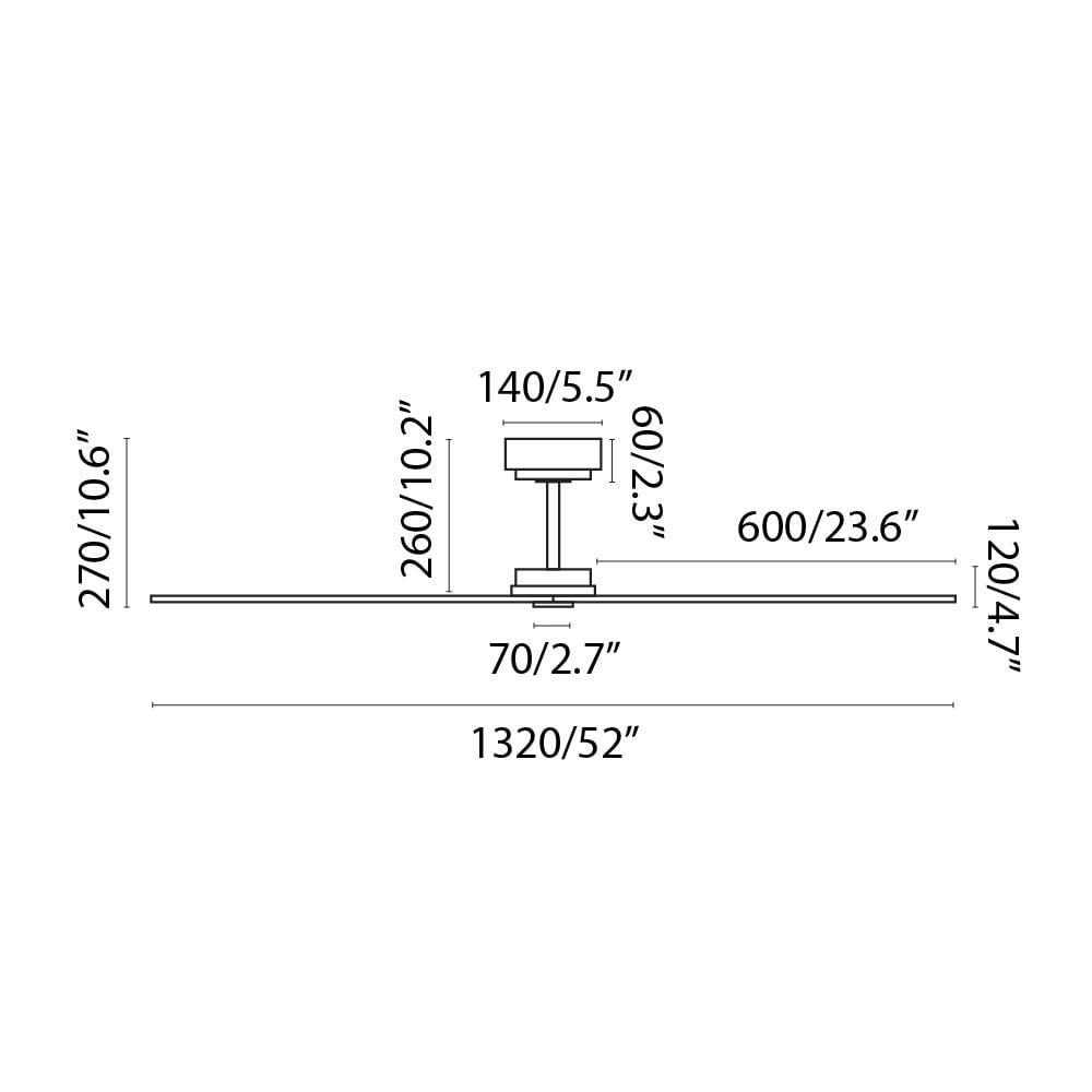 Faro Milos Large Fan - Dark
