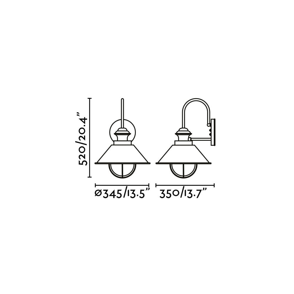 Faro Nautica 350 Wall Lamp - Rust