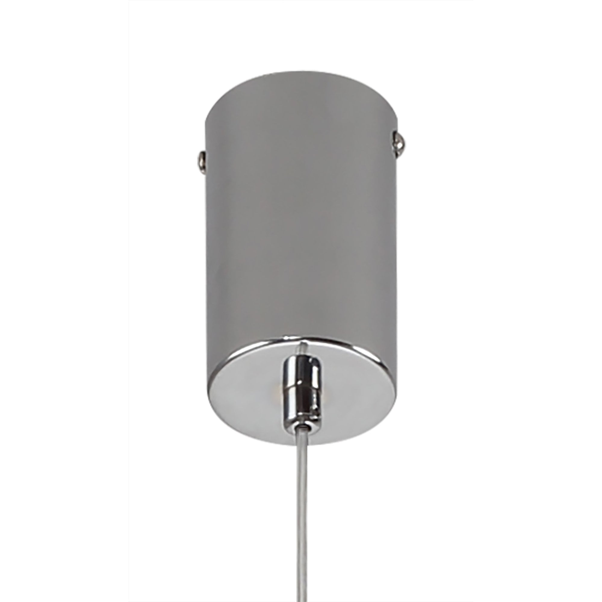 Fabula Tamworth Single Pendant - Tall Cylinder Shade - Polished Chrome & Clear Glass