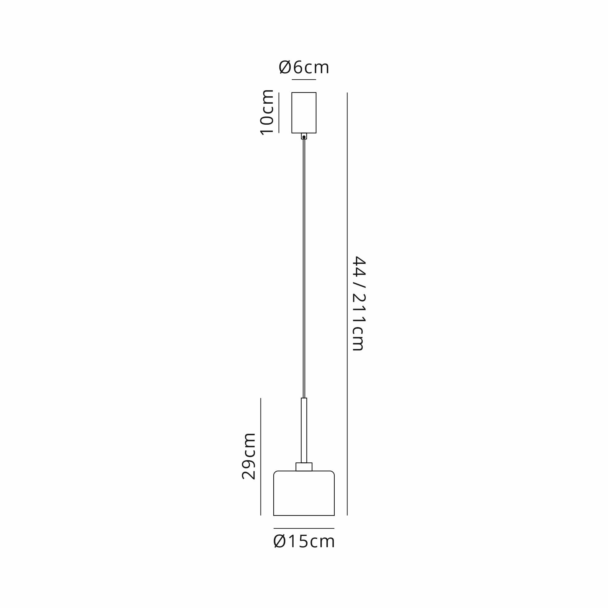 Fabula Tamworth Single Pendant - Short Cylinder Shade - Polished Chrome & Chrome Glass