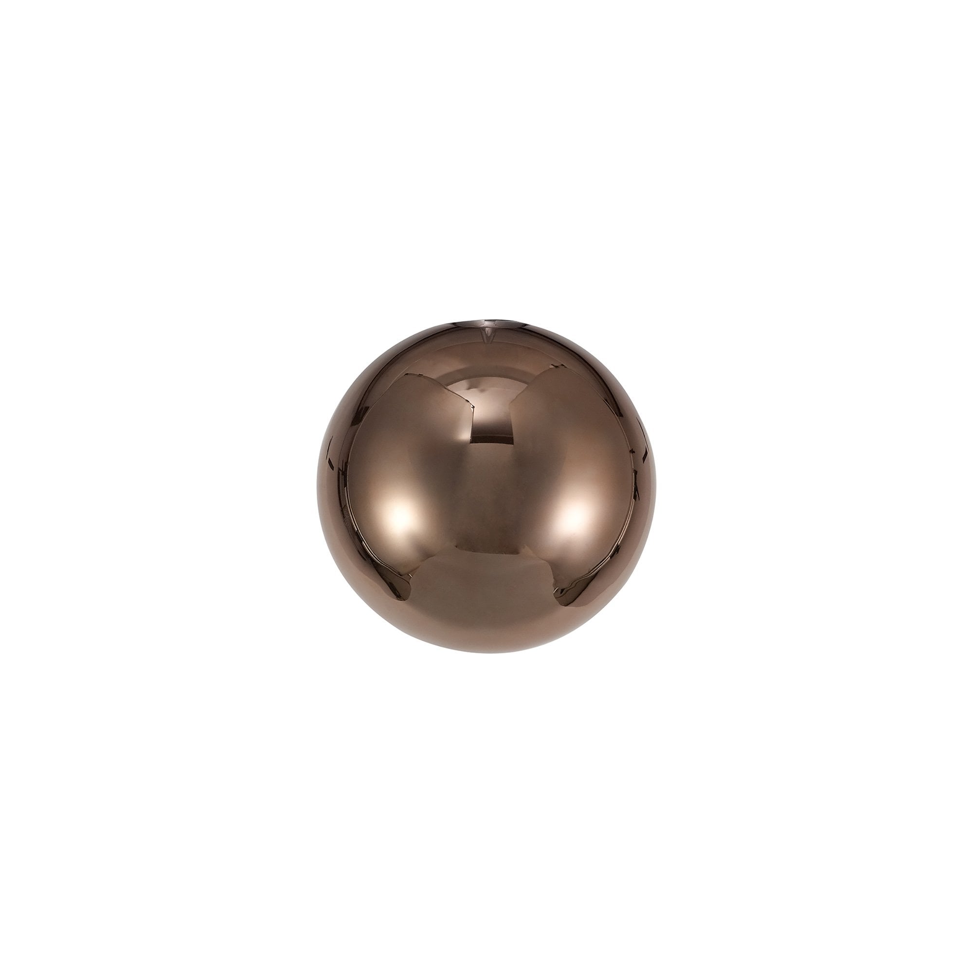 Fabula Tamworth 7 Light Cluster Pendant - Round Shades with Inner Frosted Globes - Polished Chrome, Copper & Frosted Glass