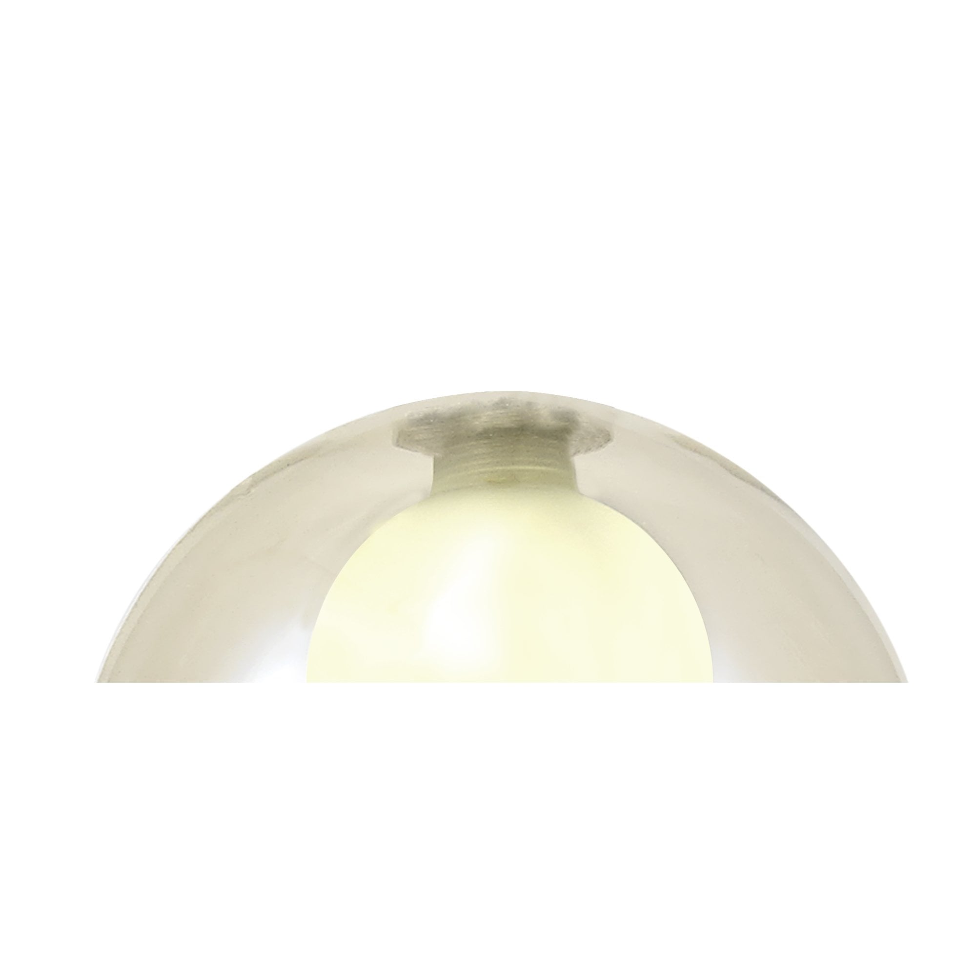Fabula Tamworth 6 Light Linear Pendant - Round Shades with Inner Frosted Globes - Polished Chrome, Cognac & Frosted Glass
