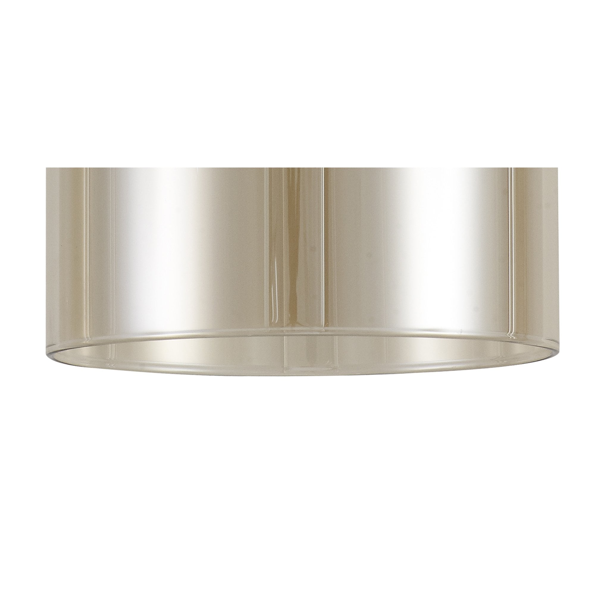 Fabula Tamworth 6 Light Linear Pendant - Medium Cylinder Shades - French Gold & Cognac Glass