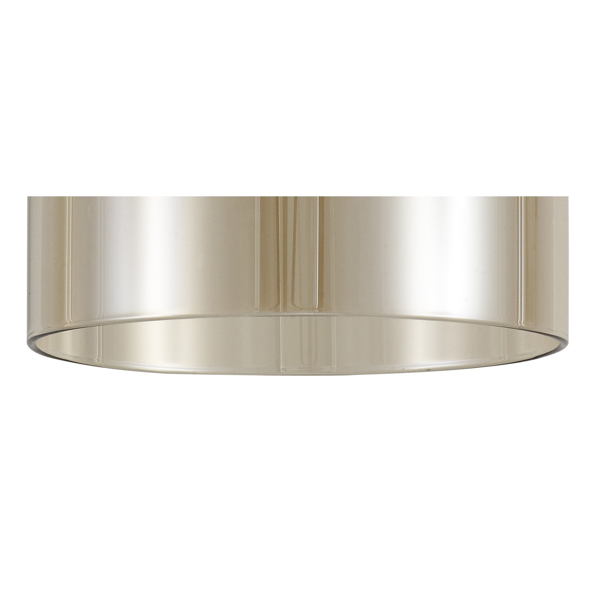 Fabula Tamworth 6 Light Linear Pendant - Short Cylinder Shades - French Gold & Cognac Glass