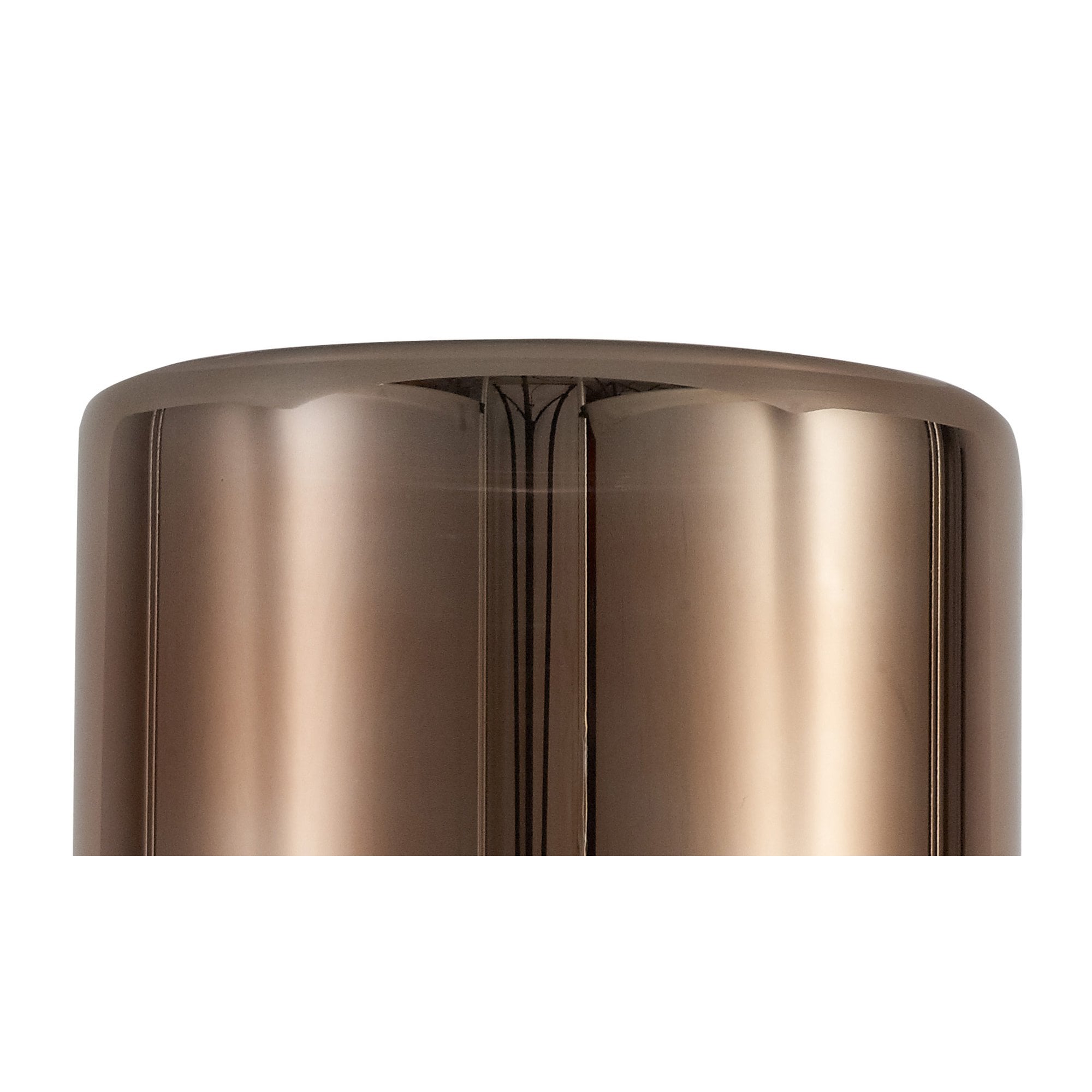 Fabula Tamworth 3 Light Telescopic Semi Flush - Medium Cylinder Shades - French Gold & Copper Glass