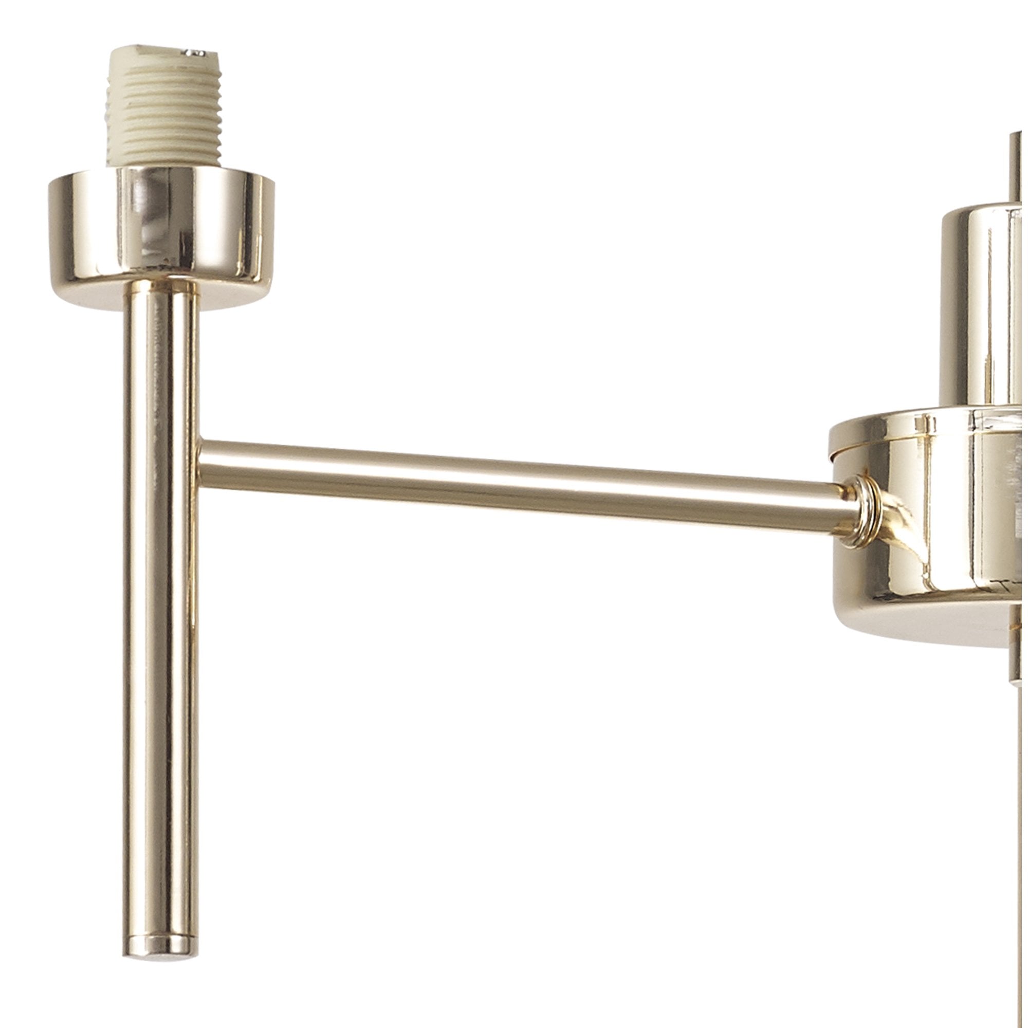 Fabula Tamworth 3 Light Telescopic Semi Flush - Medium Cylinder Shades - French Gold & Smoked Glass