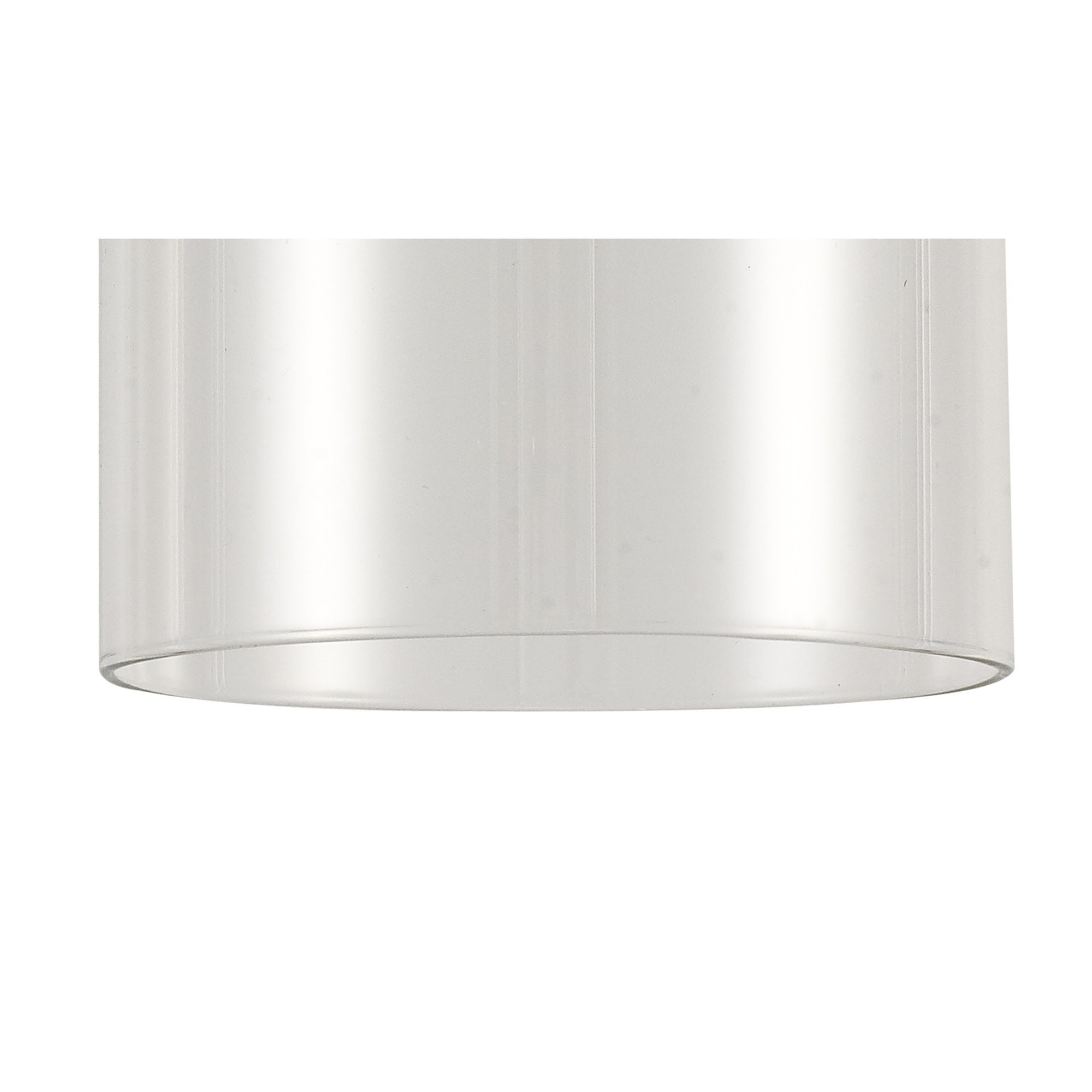 Fabula Tamworth 5 Light Telescopic Semi Flush - Tall Cylinder Shades - French Gold & Clear Glass