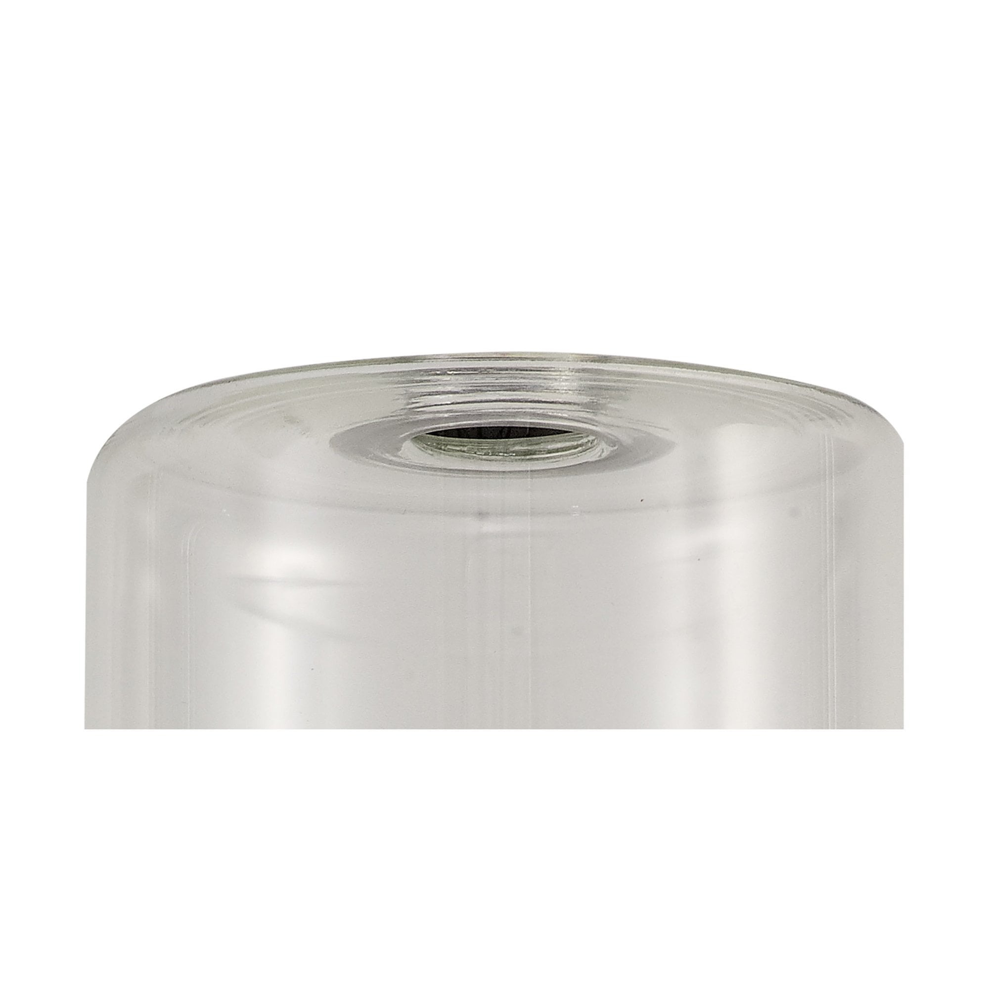 Fabula Tamworth 5 Light Telescopic Semi Flush - Tall Cylinder Shades - French Gold & Clear Glass