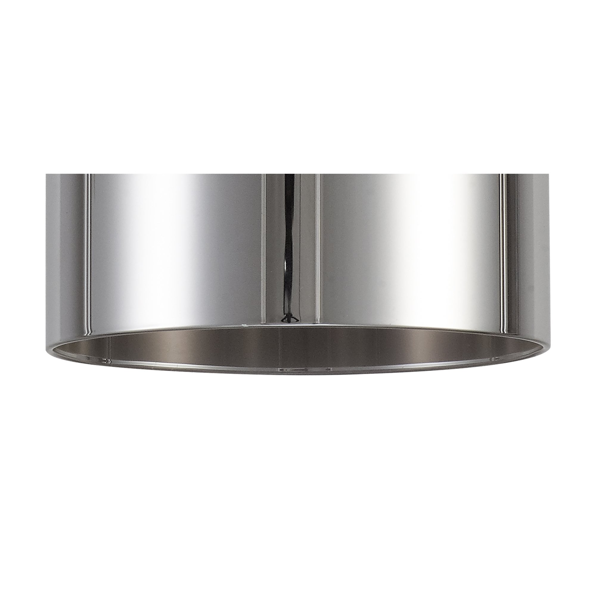 Fabula Tamworth 5 Light Telescopic Semi Flush - Tall Cylinder Shades - French Gold & Chrome Glass