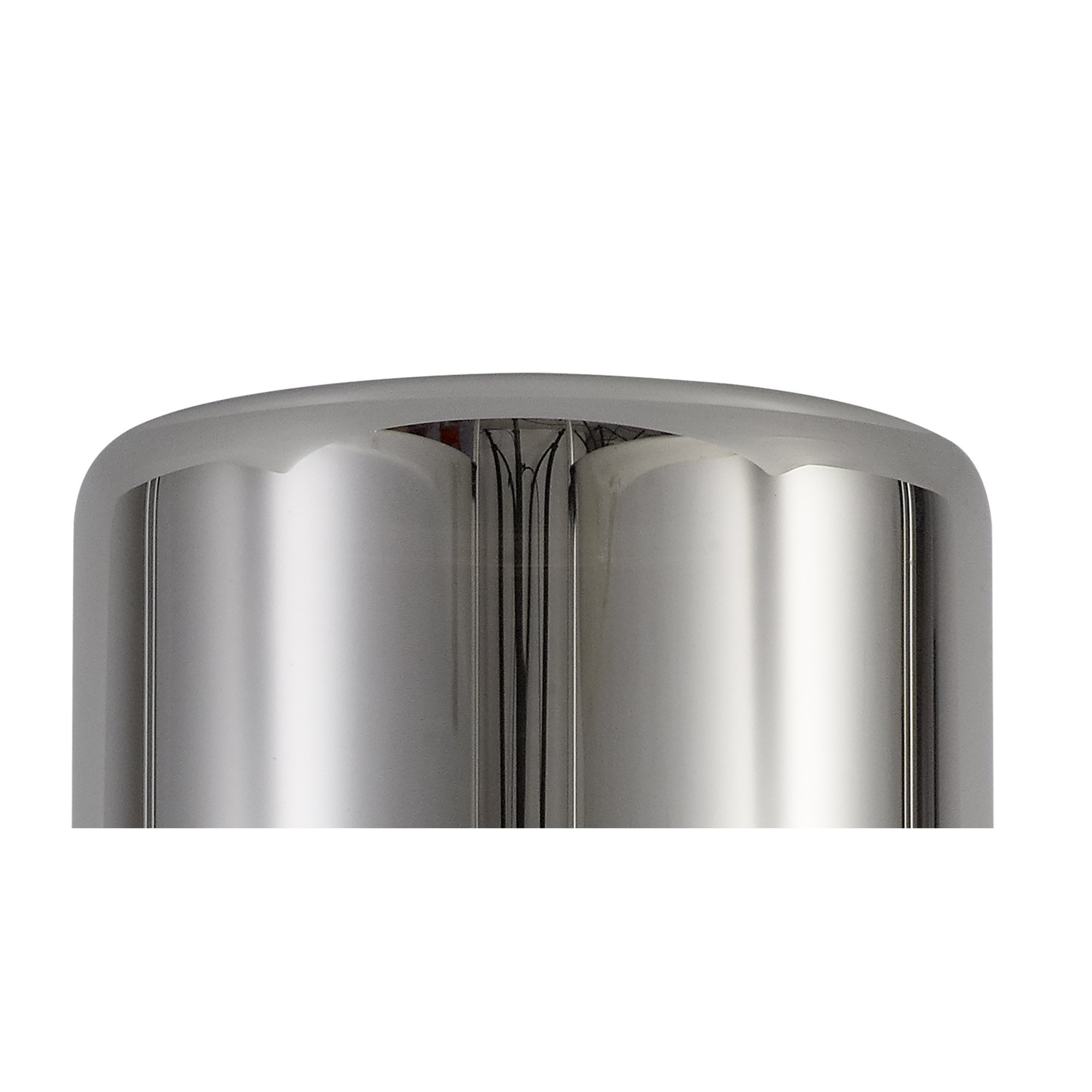 Fabula Tamworth 5 Light Telescopic Semi Flush - Tall Cylinder Shades - French Gold & Chrome Glass