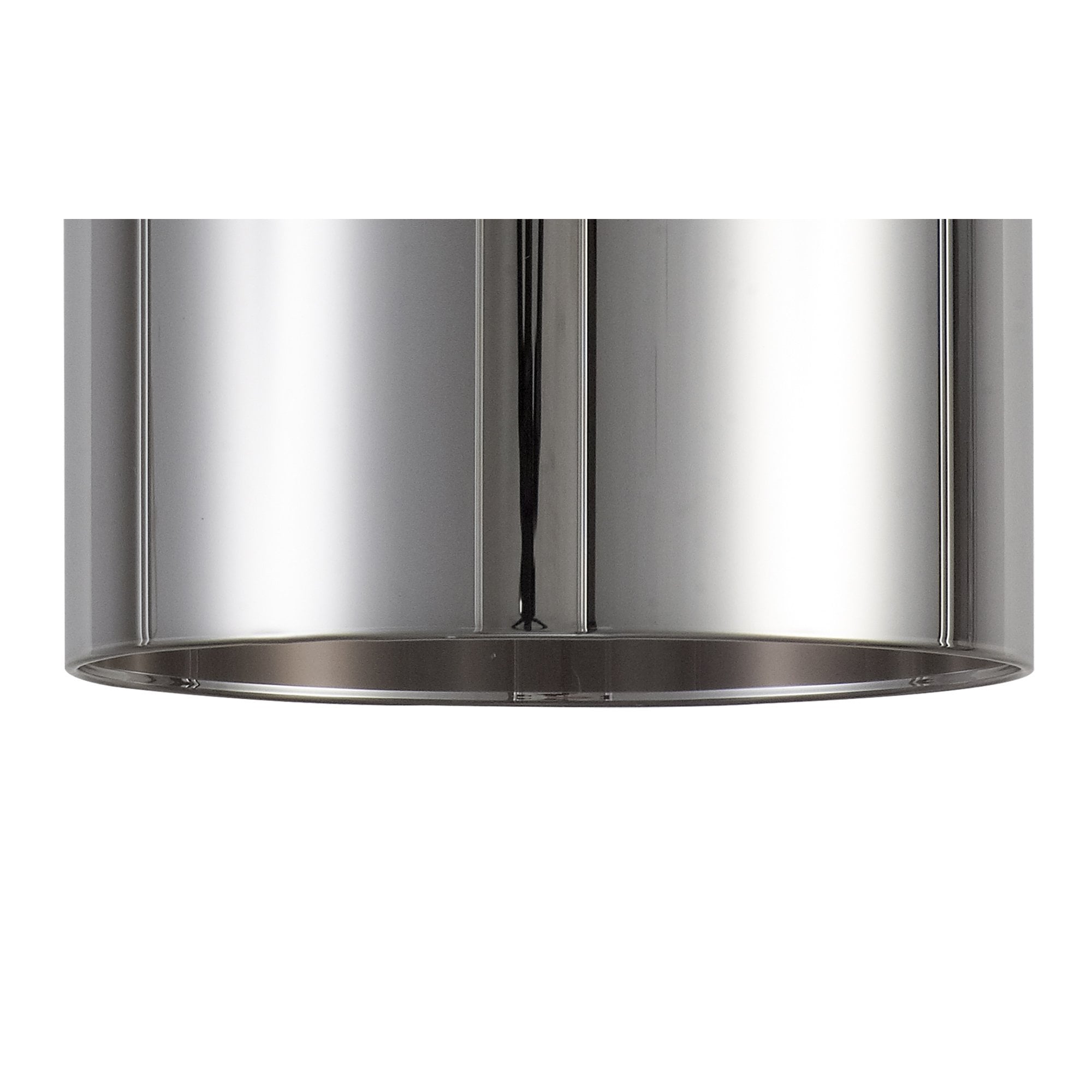 Fabula Tamworth 8 Light Telescopic Semi Flush - Medium Cylinder Shades - French Gold & Chrome Glass