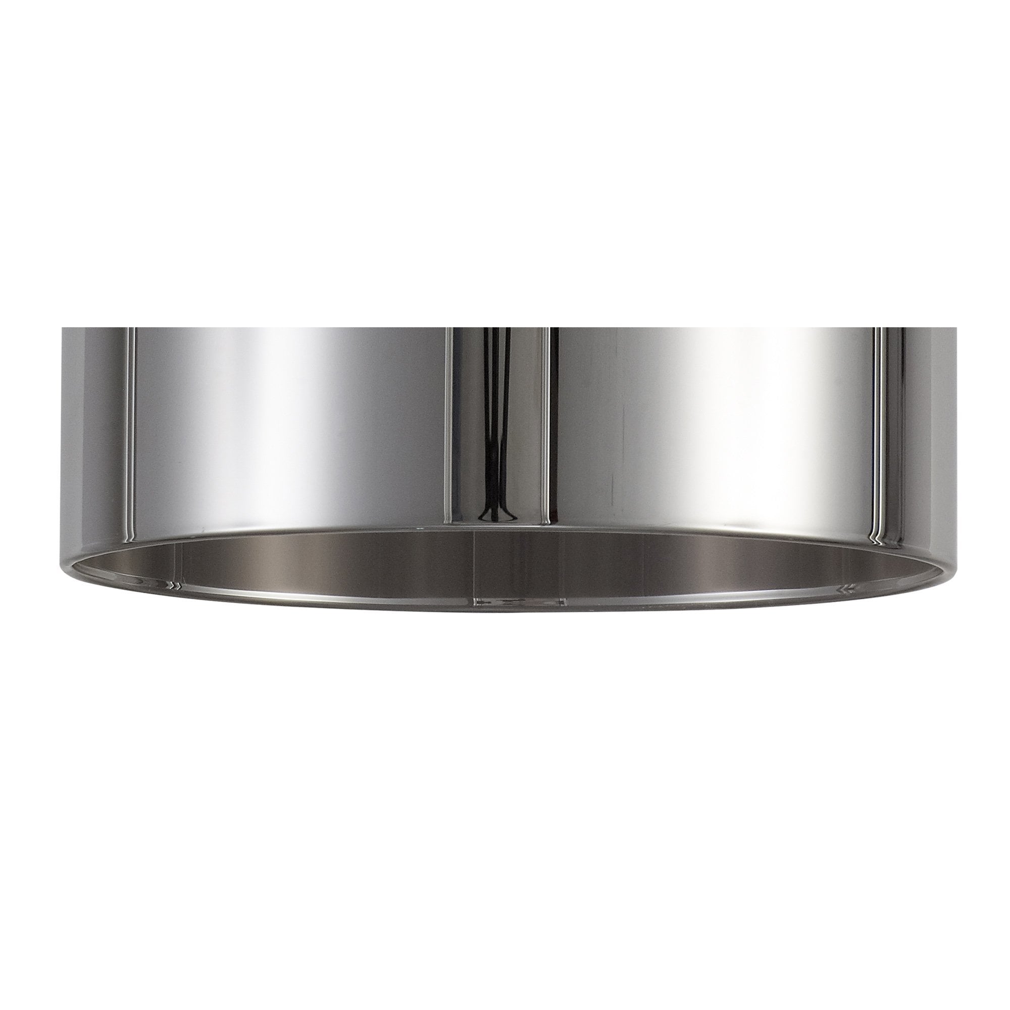Fabula Tamworth 8 Light Telescopic Semi Flush - Short Cylinder Shades - French Gold & Chrome Glass