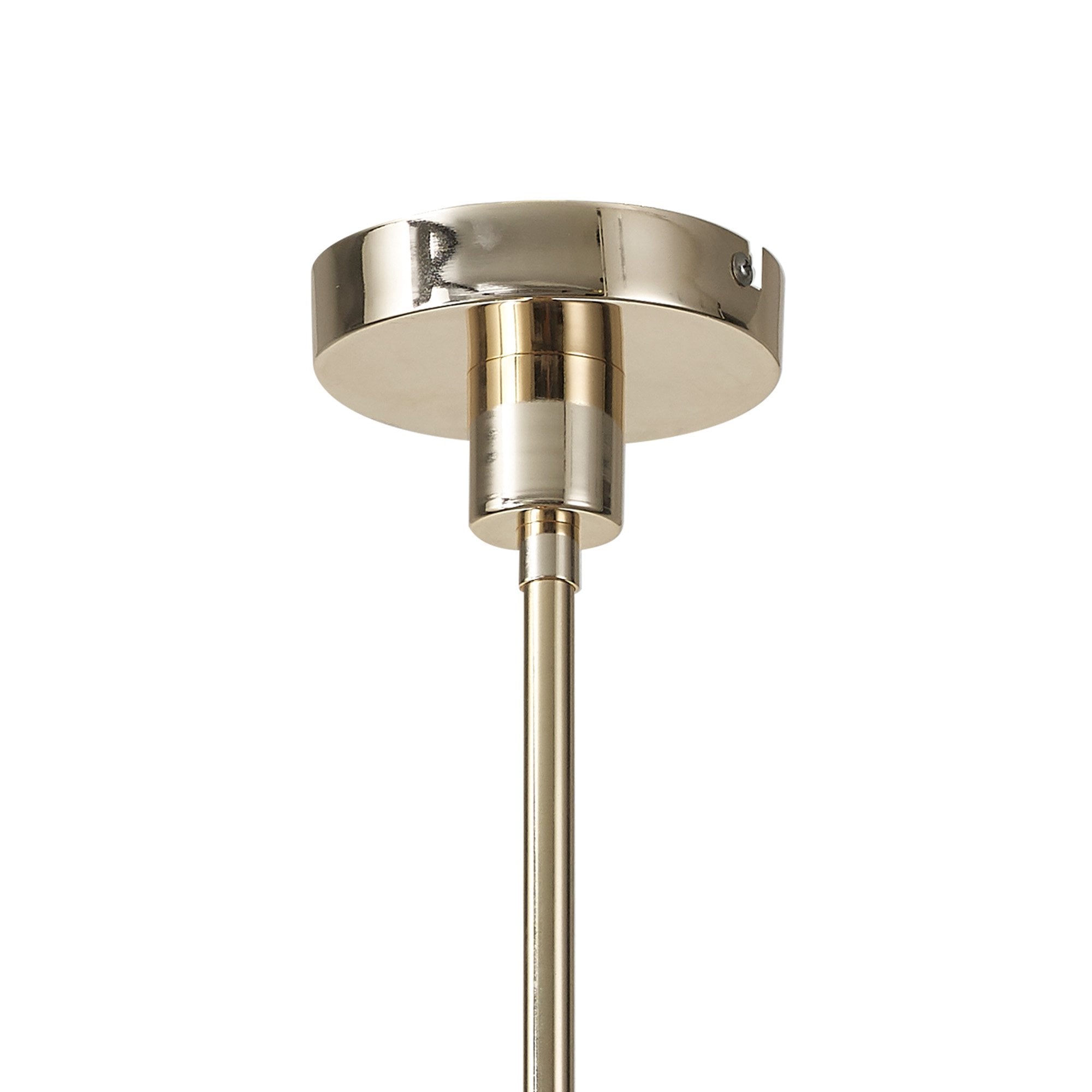 Fabula Tamworth 8 Light Telescopic Semi Flush - Short Cylinder Shades - French Gold & Chrome Glass