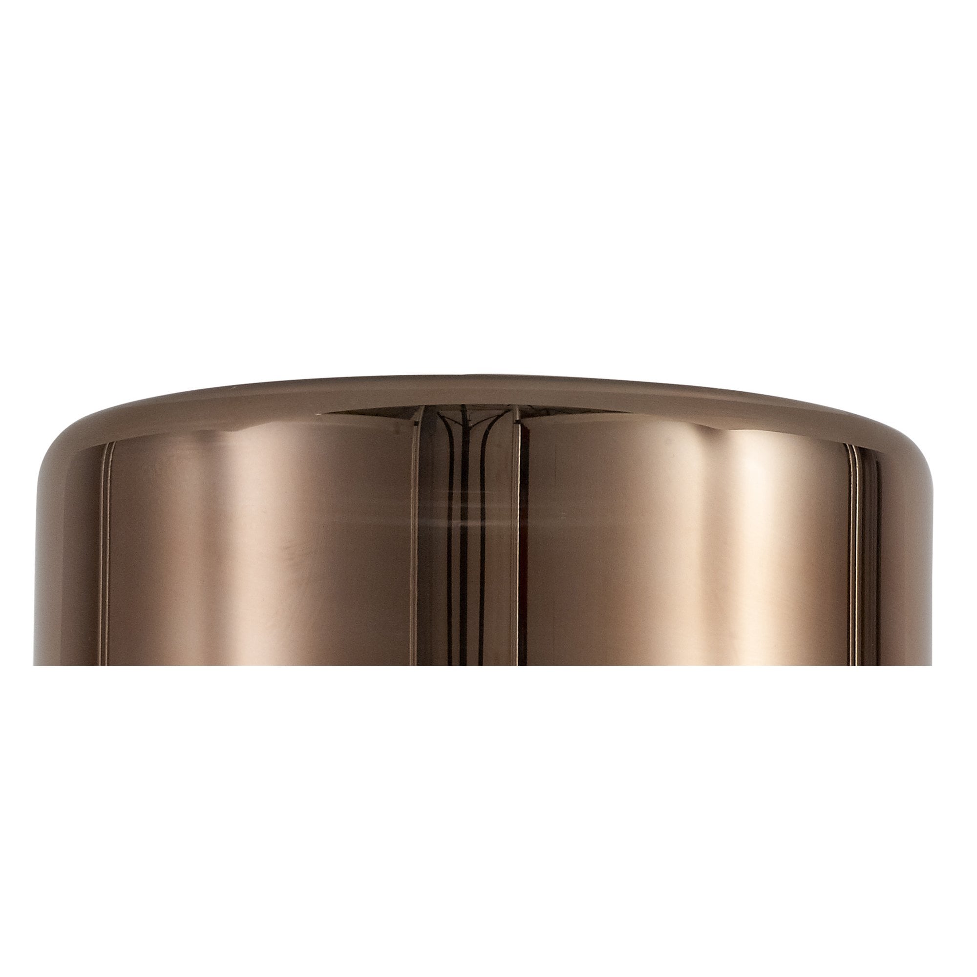 Fabula Tamworth 8 Light Telescopic Semi Flush - Short Cylinder Shades - French Gold & Copper Glass